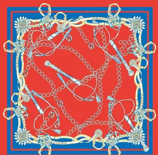 大牌链条方巾图片