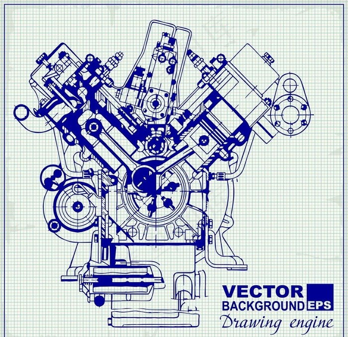 机械解析图图片eps,ai矢量模版下载