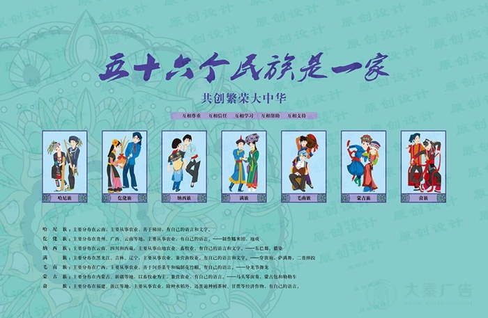五十六个民族是一家肆部分图片