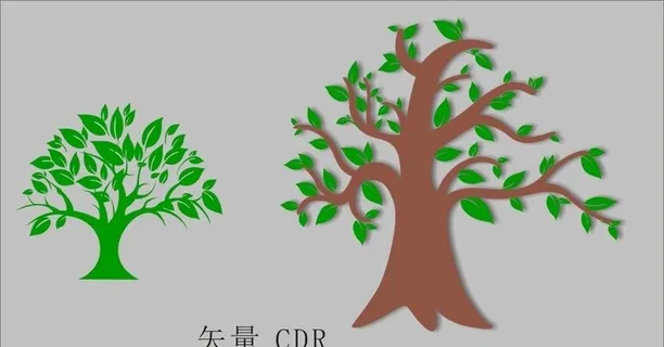 矢量树 大树 树 细条树 树图片