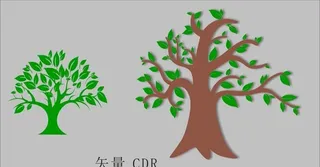 矢量树 大树 树 细条树 树图片