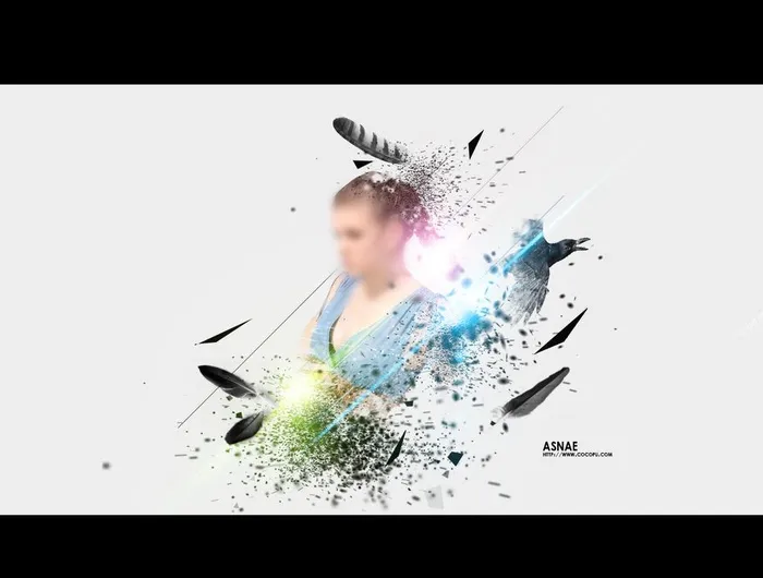 人物喷溅效果处理图片