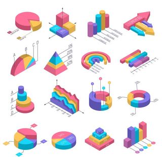 多彩信息图表元素图片