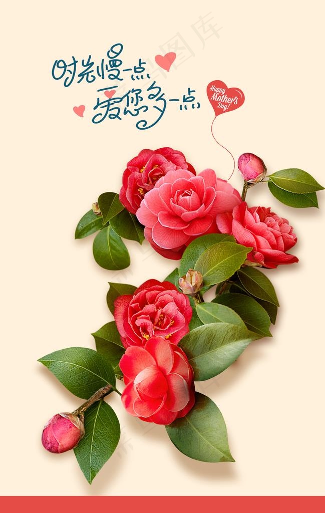 母亲节 花图片psd模版下载