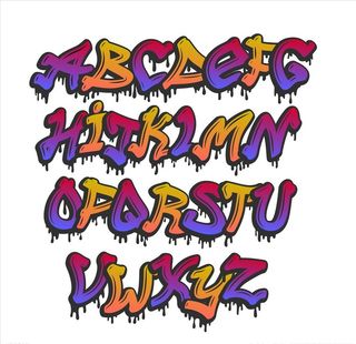 涂鸦字母图片