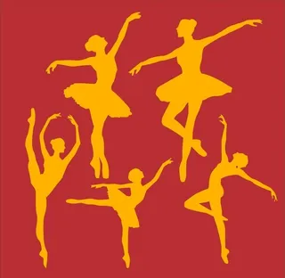 芭蕾舞女子剪影图片