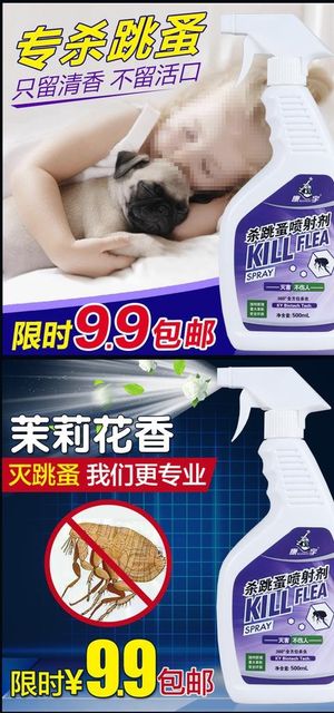 淘宝天猫灭跳蚤杀虫剂主图直通车图片