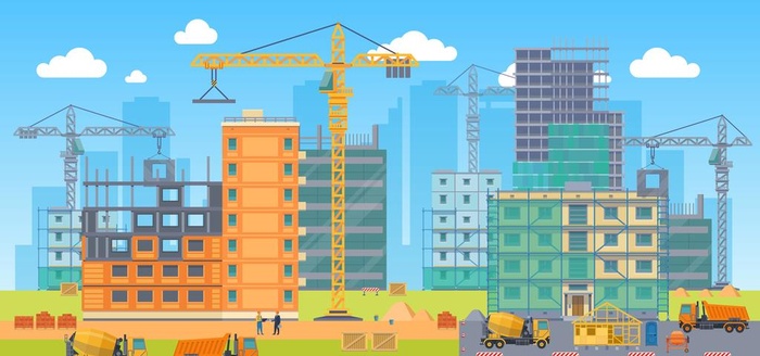 建筑工地场景图片eps,ai矢量模版下载