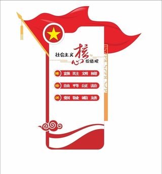 党建核心价值观展板图片
