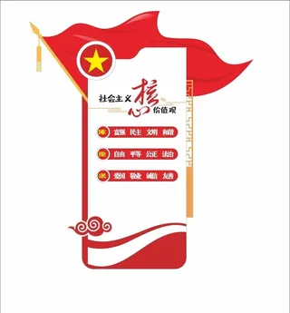 党建核心价值观展板图片