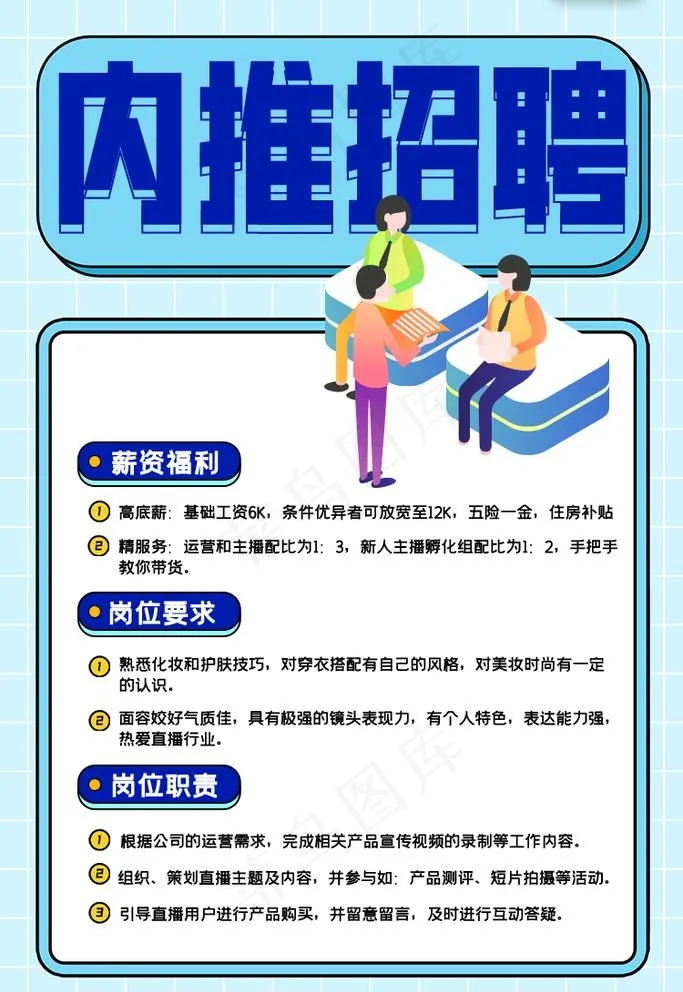 招聘图片(750x1125)psd模版下载