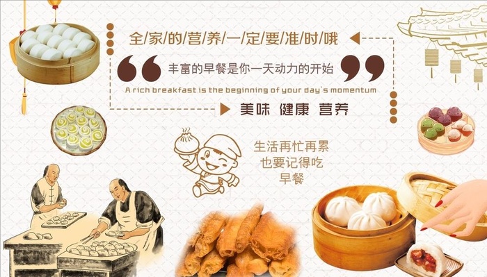早餐墙画图片cdr矢量模版下载