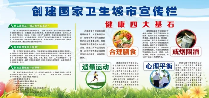 创卫宣传栏图片psd模版下载