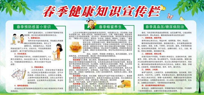 春季健康知识宣传栏图片