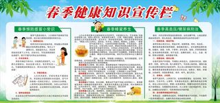 春季健康知识宣传栏图片