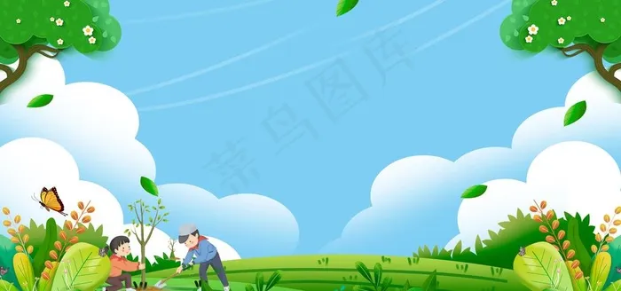 卡通春天背景图片