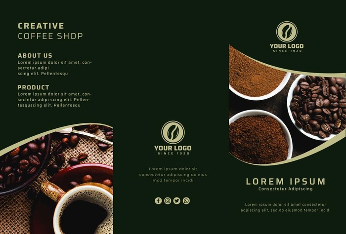 咖啡店折页图片