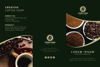 咖啡店折页图片