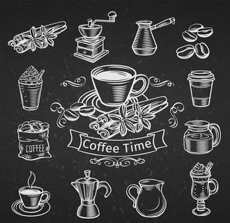 手绘咖啡图片