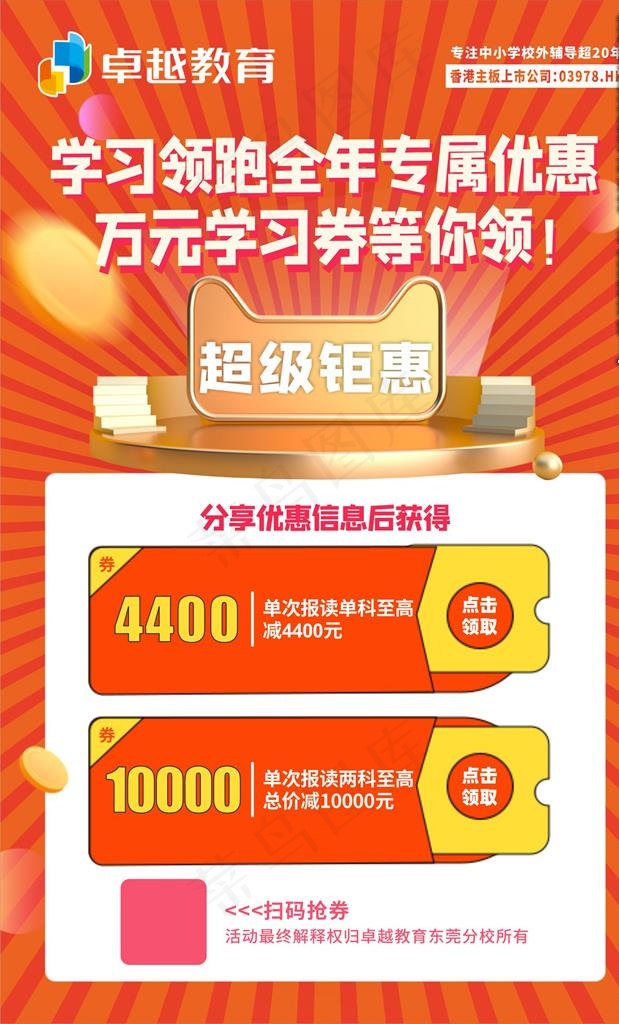 优惠券 活动促销创意海报图片cdr矢量模版下载
