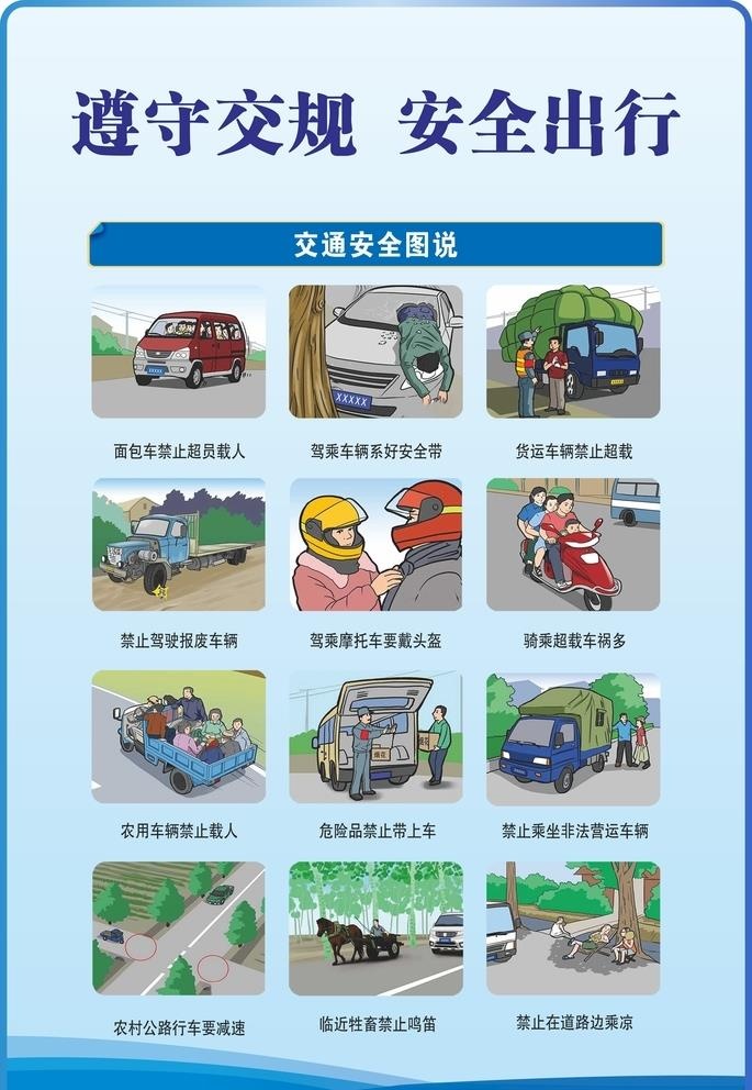 交通安全挂图展板图片