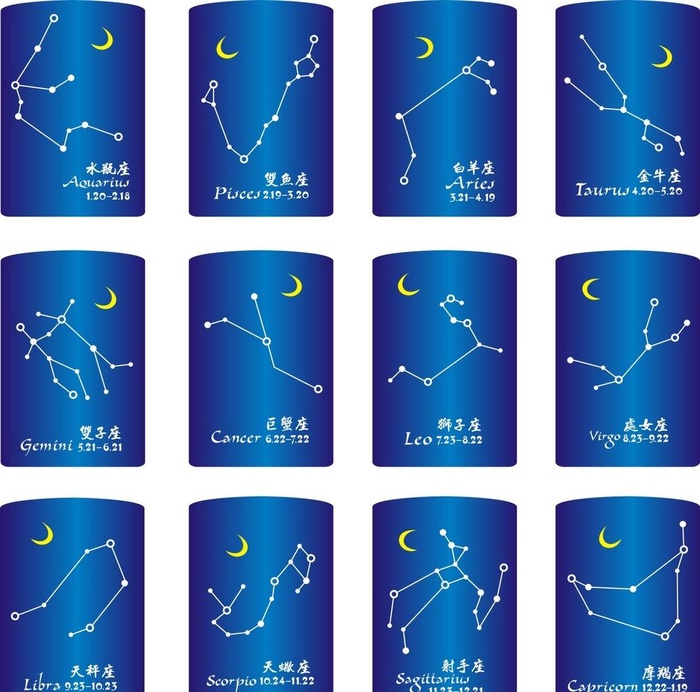 12星座图片cdr矢量模版下载