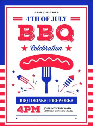 bbq烧烤烤肉海报图片