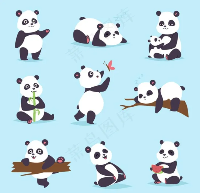 可爱卡通大熊猫图片