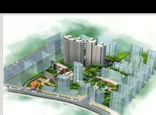 景观效果图 鸟瞰图图片