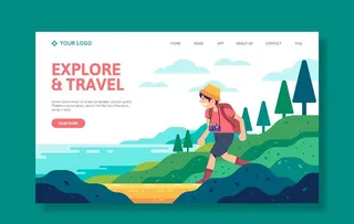 户外运动插画图片