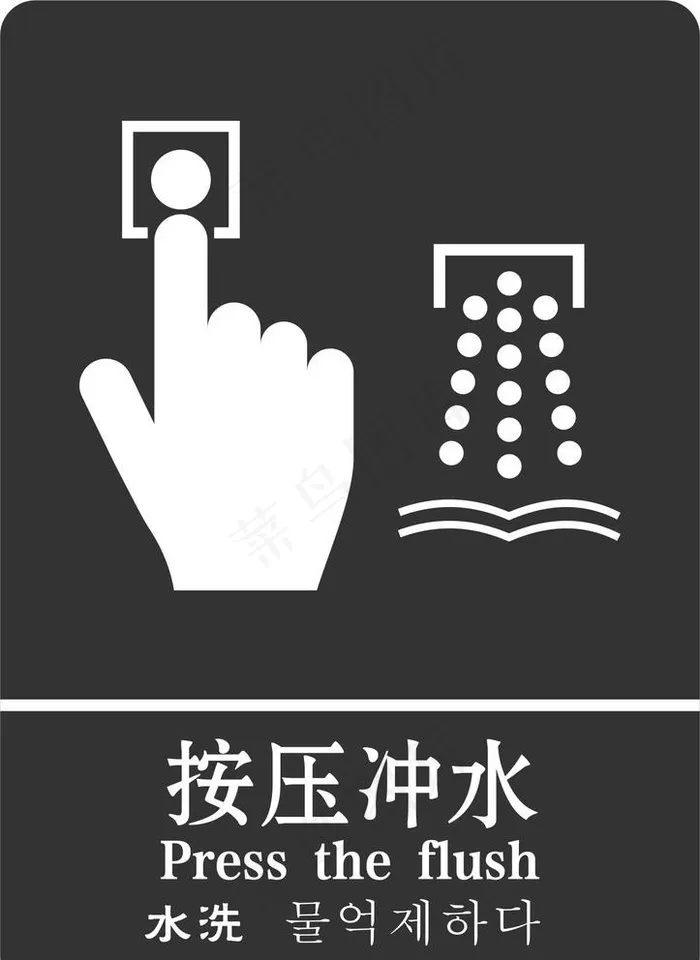 按压冲水图片cdr矢量模版下载