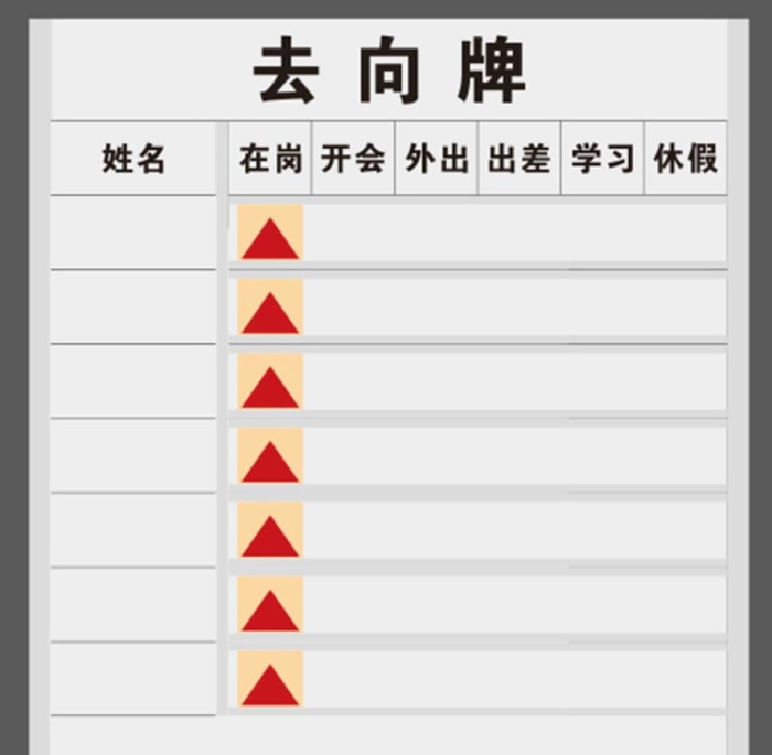 去向牌图片cdr矢量模版下载