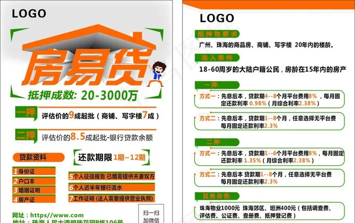 房贷宣传单图片cdr矢量模版下载