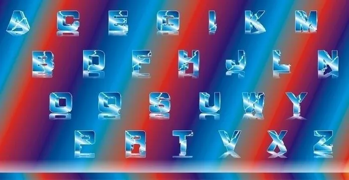 立体字母图片cdr矢量模版下载