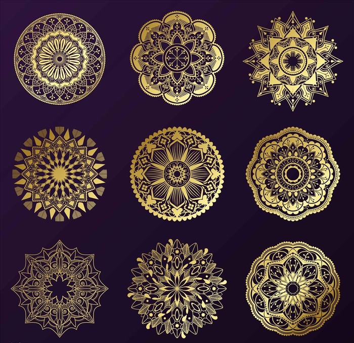 花纹图案图片ai矢量模版下载