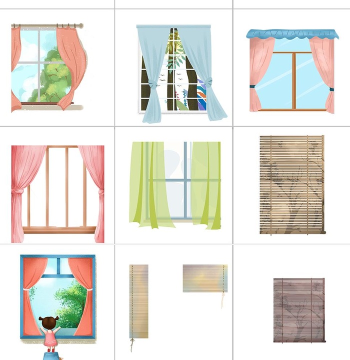 窗户窗帘图片