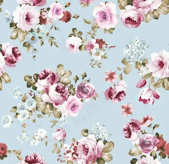 大牌 数码印花 手绘花图片