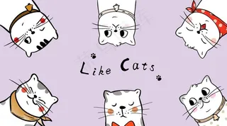 可爱卡通猫咪图片