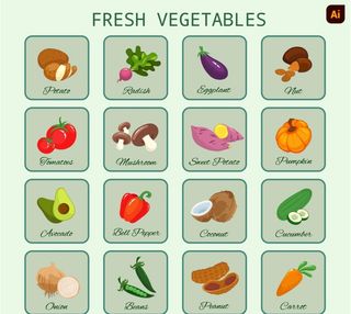 蔬菜食材插画图片