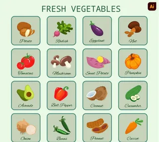 蔬菜食材插画图片