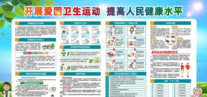 爱国卫生月图片psd模版下载