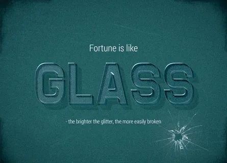 玻璃字体特效图片