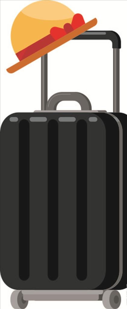 帽子行李箱出行物品设计元素图片