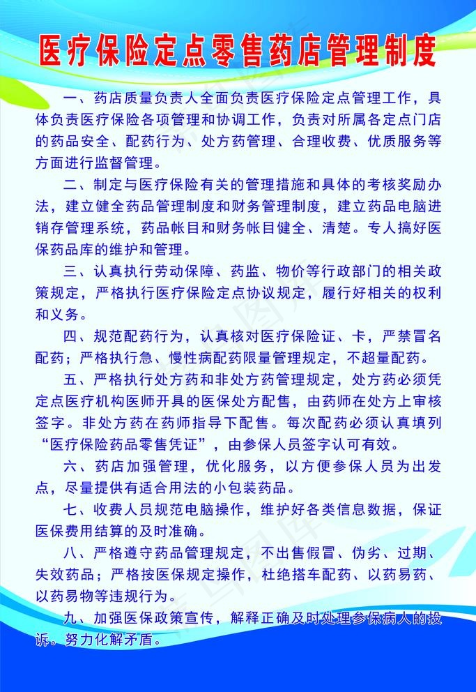 医疗保险定点零售药店管理制度图片
