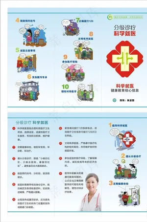 科学就医三折页图片