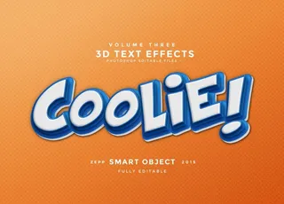 卡通字体样机图片