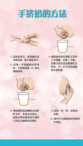 手挤奶的方法图片