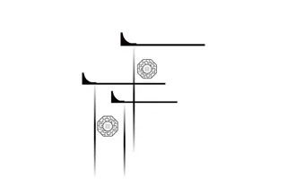 中国风黑白灰建筑元素图片