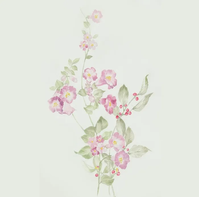 数码印花水彩花抽象花卉水彩花图片