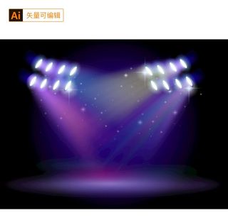 舞台射灯效果素材图片